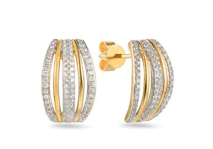 Orecchini in oro con diamanti 0,340 ct Merlien