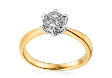 Anello con diamante in oro bianco 0,090 ct Lawanda