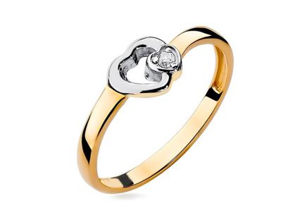 Anello minimalista in oro con diamanti 0,020 ct