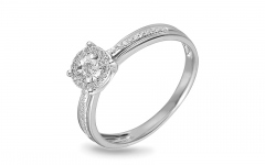 Anello di fidanzamento in oro brillante 0,180 ct Maya - IZBR258A