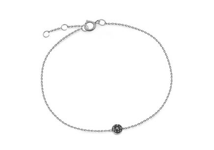 Bracciale in oro bianco con diamanti neri Ziva