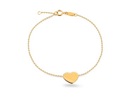 Fascia d'oro con incisione a cuore, 9K