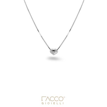 Collana con cuore e zircone portafortuna