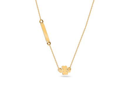 Collana in oro con quadrifoglio  1.44 g