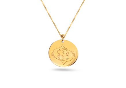 Collana in oro segno zodiacale Pesci