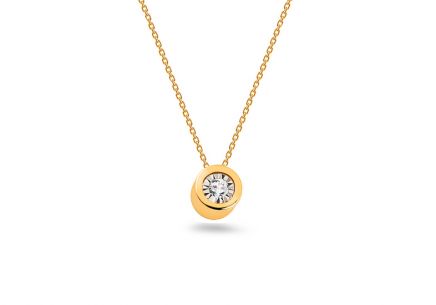 Collana in oro con diamante Spiritualità 0,0145 ct