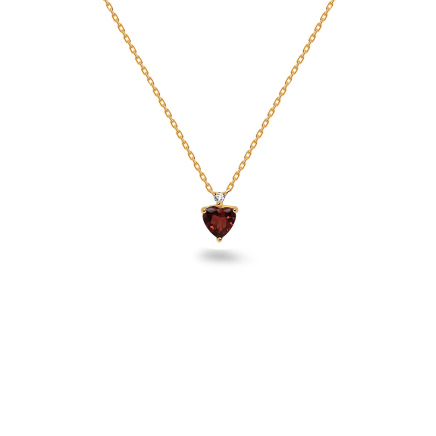Collana con cuore di granato 0,82ct Ruth