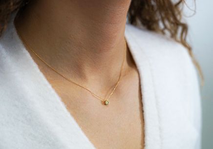 Collana in oro con diamante Spirituality 0,020 ct