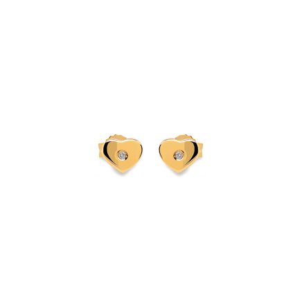 Orecchini con diamanti 0,012 carati Cuori