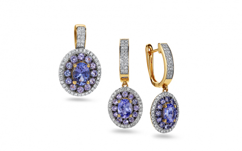 Parures e set in oro - Tanzanite