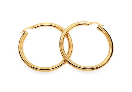 Orecchini in oro cerchi 4,5 cm