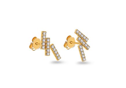 Orecchini minimalisti con zirconi