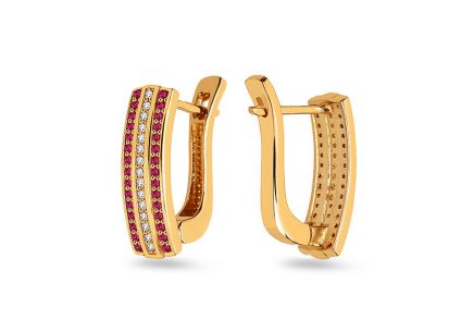 Orecchini in oro con zirconi colorati