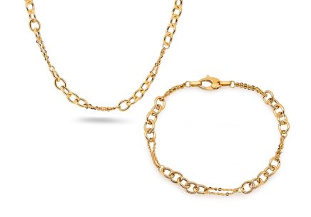 Set di collana e bracciale in oro Camila