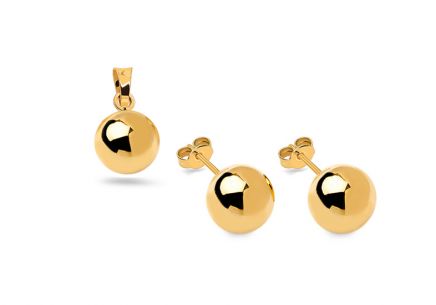 Parure di orecchini e pendenti in oro