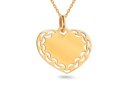 Pendente a cuore in oro da personalizzare con un motivo